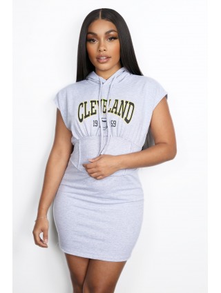 Robe grise à capuche CLEVELAND